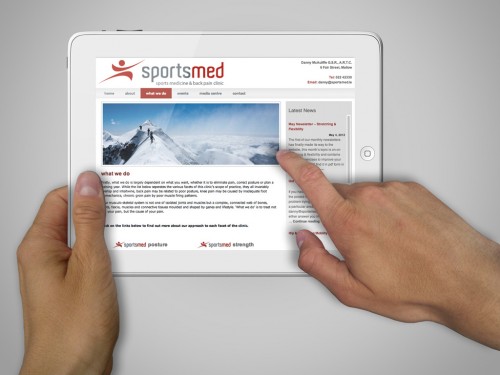 Sportsmed Website on iPad